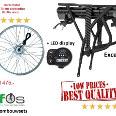 Maak je gewone fiets elektrisch met deze ombouwset: 250w motor, 35-70km actieradius, LED display. Lage prijs, beste kwaliteit!