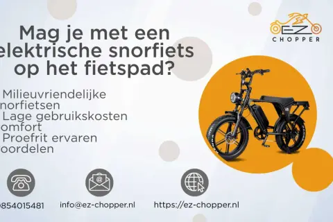 Elektrische snorfiets op het fietspad? Ontdek de voordelen: milieuvriendelijk, lage kosten, comfort. EZ Chopper helpt met e bike regels.