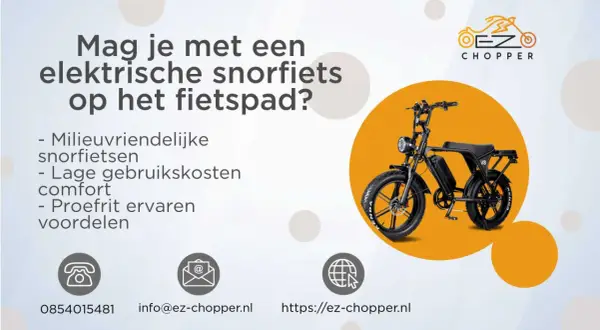 Elektrische snorfiets op het fietspad? Ontdek de voordelen: milieuvriendelijk, lage kosten, comfort. EZ Chopper helpt met e bike regels.