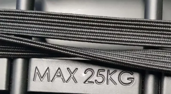 De bagagedrager van de elektrische fiets kan maximaal 25 kilo dragen.