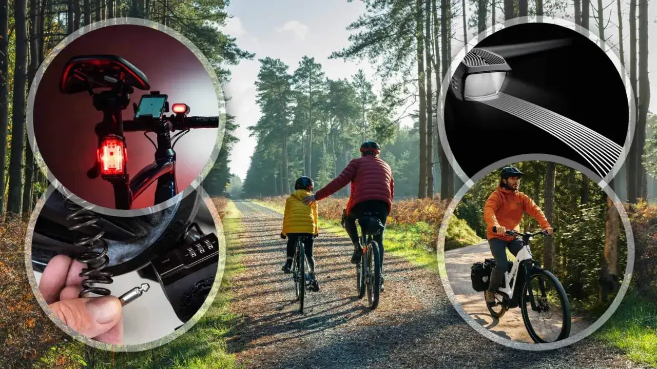 Veilig fietsen met een elektrische fiets, zelfs na een klein ongeluk. Denk aan verlichting, een goed slot en een krachtige motor.