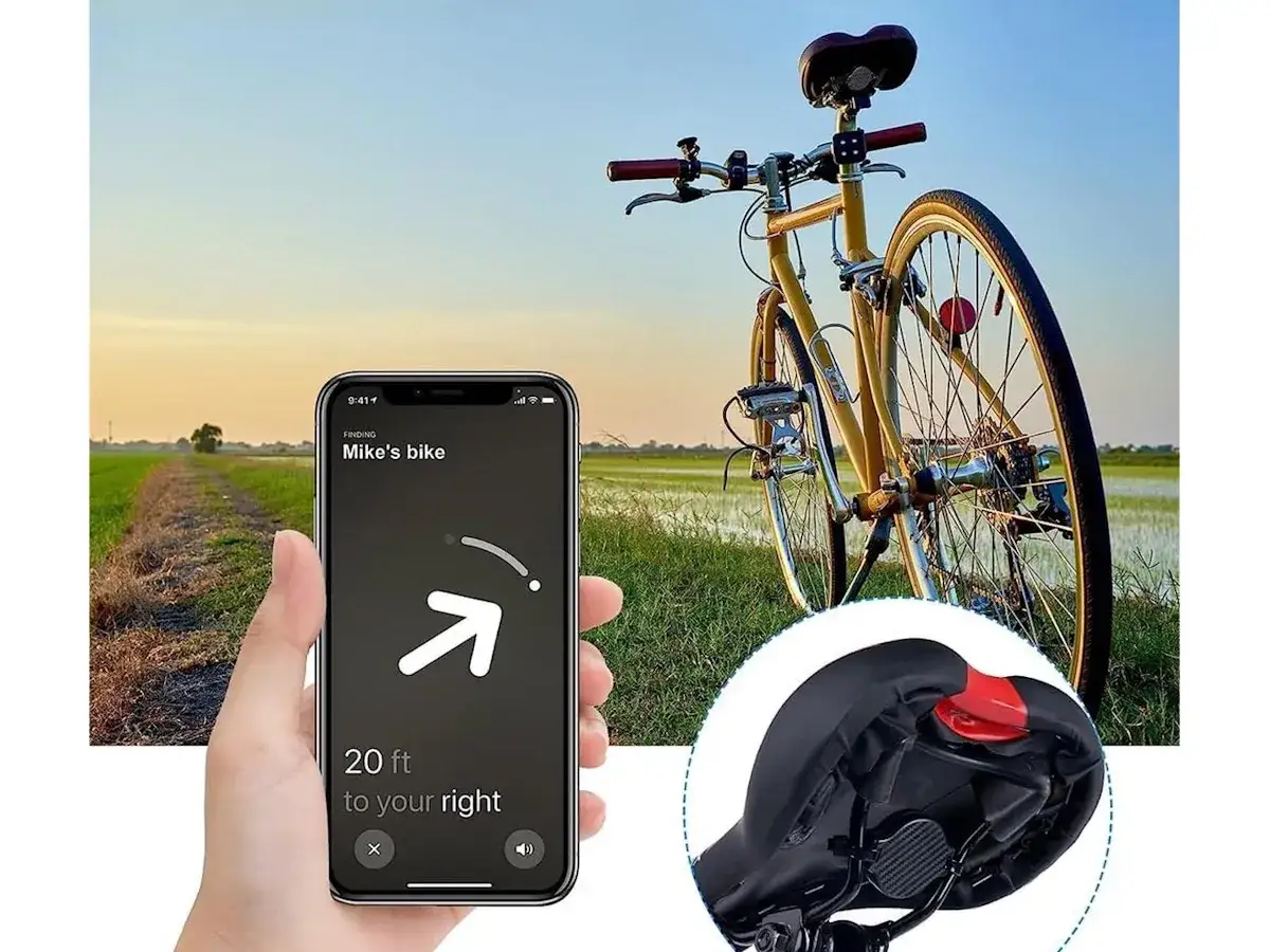 Fiets met ingebouwde gps tracker, te vinden via je telefoon. Zoek je fiets makkelijk terug!