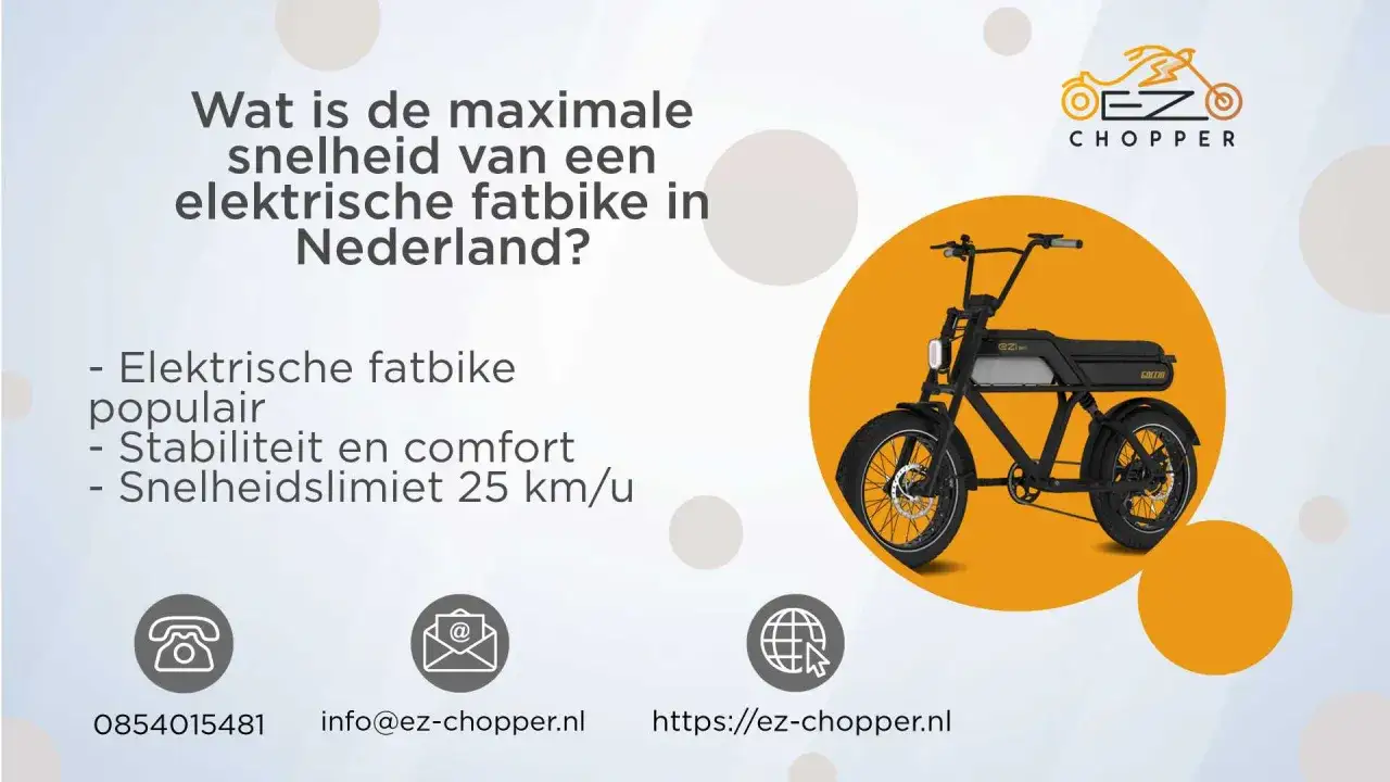 Elektrische fatbike met snelheidslimiet van 25 km/u in Nederland. Ontdek hoe hard een elektrische fiets mag.