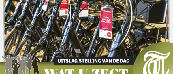 Rijen elektrische fietsen in de uitverkoop. De vraag "hoe oud moet je zijn voor een elektrische fiets" wordt hier niet beantwoord, maar de fietsen zijn wel aantrekkelijk geprijsd.