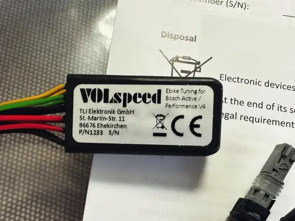 Tuningmodule voor Bosch middenmotor, mogelijk voor het oplossen van problemen.